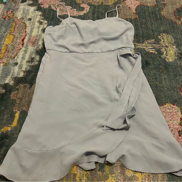 Fika the brand wrap dress with tie- size L light purple/gray - Picture 3 of 10